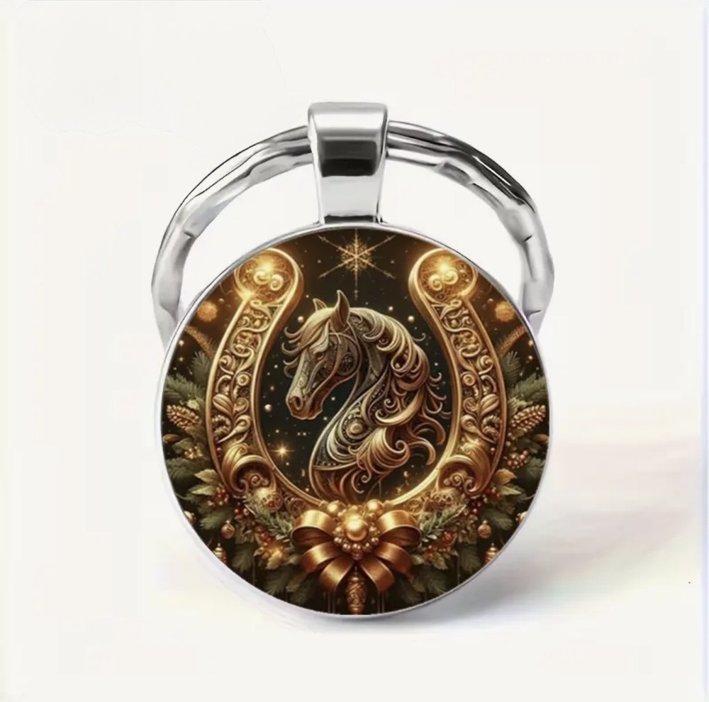 3/$25 Lucky Horseshoe Horse Keychain NEW